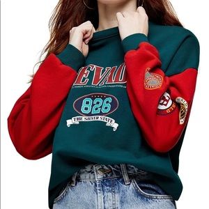 TopShop Forest Nevada Collegic Sweatshirt